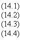 : (14.1)
(14.2)
(14.3)
(14.4)
